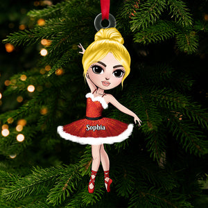 Ballet Girl Personalized Gifts For Ballerina Ornament Christmas 03ACTN161124HH - Ornament - GoDuckee