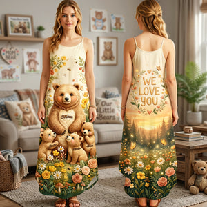 Mama Bear Maxi Dress - Personalized Gifts For Mom 04PATA270326 - Dress - GoDuckee