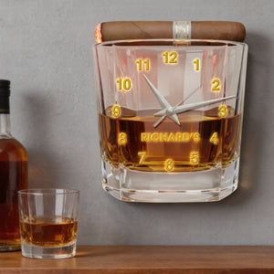 Drink Glass Acrylic Hanging Wall Clock - Personalized Gifts For Drinking Lovers 02hyqn251225 - Hanging Wall Clock - GoDuckee