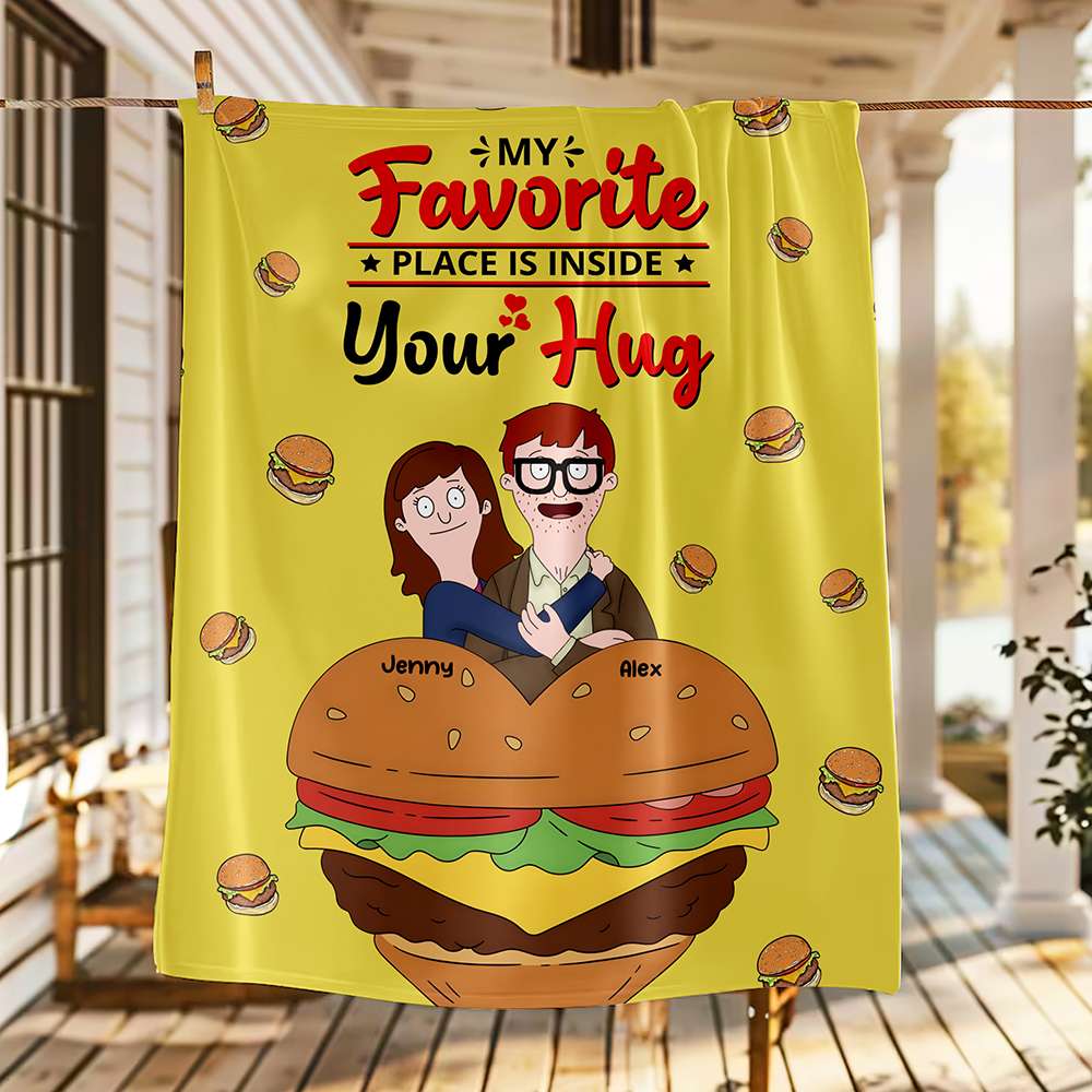 Personalized Gifts For Couple Blanket Cartoon Couple 02TOMH120225HG - Blanket - GoDuckee