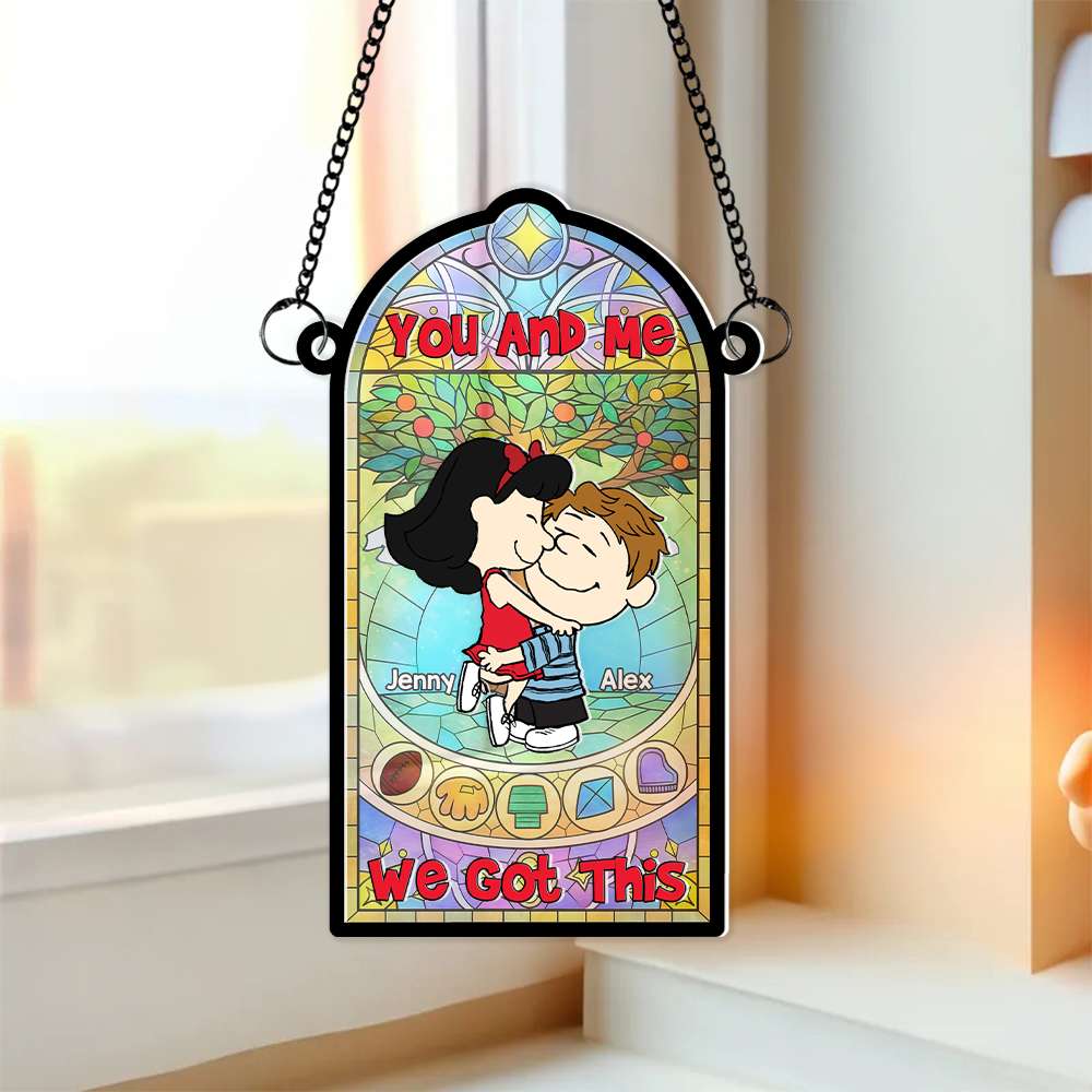 Personalized Gifts For Couple Suncatcher Ornament 01OHMH060125HG - Ornament - GoDuckee