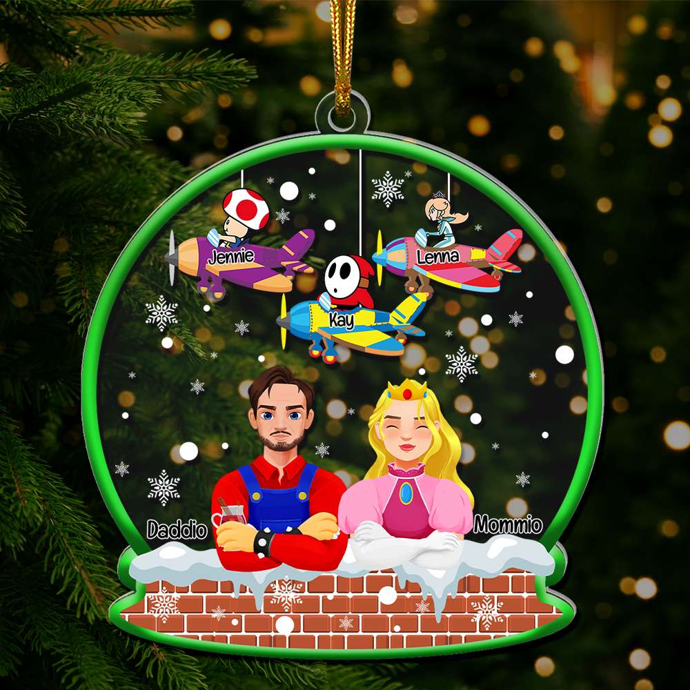 Personalized Christmas Gifts For Family Acrylic Ornament 01KALU011024PA - Ornament - GoDuckee