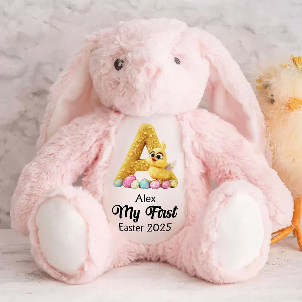 Personalized Gifts For Kid Stuffed Bunny, Easter Chick Alphabet 01TGMH240325 - Bunny - GoDuckee