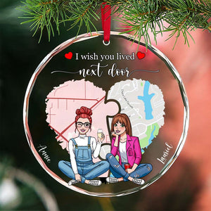 Personalized Gift For Besties Christmas Crystal Ornament 04PGLU251024HH - Ornament - GoDuckee