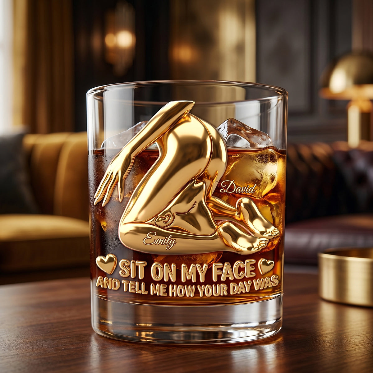 Naughty Couples Drinking Glass - Personalized Gifts For Couples 02hudh180626 - Glass - GoDuckee