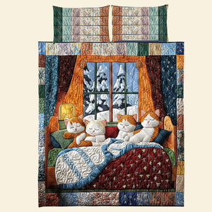 Christmas Gifts For Cat Lovers Quilt Bed Set 02qnqn311024 - Blanket - GoDuckee