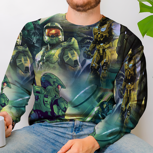 Halo Infinite Science - Fiction Artwork - Hawaiian 3D Shirt, Aloha Shirt - AOP Products - GoDuckee