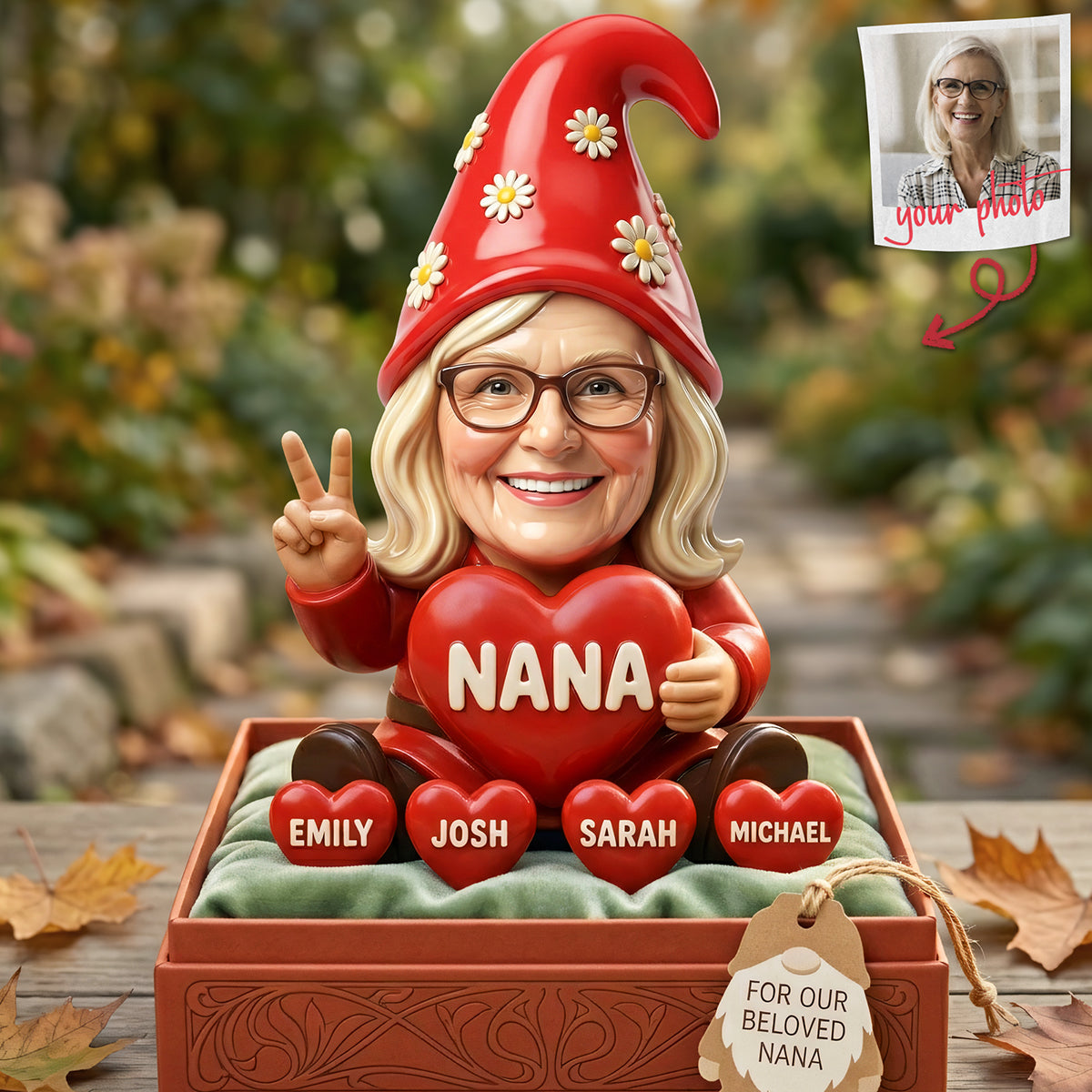 Gnome Nana Acrylic Plaque - Custom Photo Gifts For Grandmas 02nata060426 - Shaped Plaques - GoDuckee