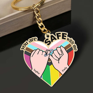 Personalized Gifts For LGBTQ Friends 04QHQN200624, LGBTQ Ally Keychain - Keychains - GoDuckee