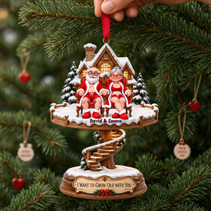 Lovely Old Couple Acrylic Ornament - Personalized Christmas Gifts For Couples 04ohlu131026