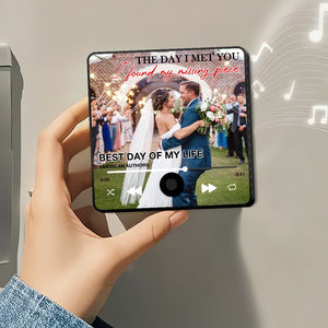 Custom Photo Gifts For Couple Music Fridge Magnet, Newlywed & Anniversary Gift Idea 03qhdt271224 - Fridge Magnet - GoDuckee