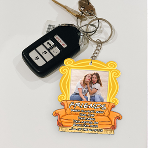 Custom Photo Gift For Friends Keychain, Besties Will Always Be There For You 03qhpu131224 - Keychains - GoDuckee