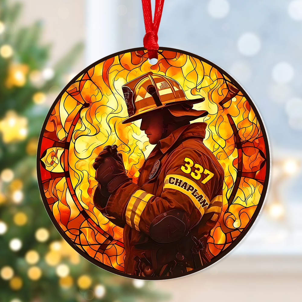 Personalized Christmas Gifts Firefighter Ornament 01ACPU240924 - Ornament - GoDuckee