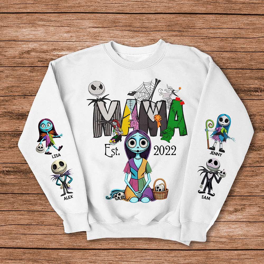 Personalized Gifts For Mom Shirt Horror Mom And Kids 04OHMH220325 - AOP Products - GoDuckee