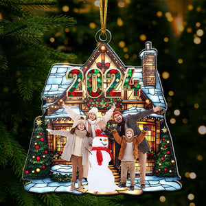 Custom Photo Gifts For Family Christmas Ornament 01KALU270924 - Ornament - GoDuckee