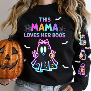 Personalized Gifts For Mama Sweatshirt Boo Neon Halloween 04XQMH210824 - AOP Products - GoDuckee