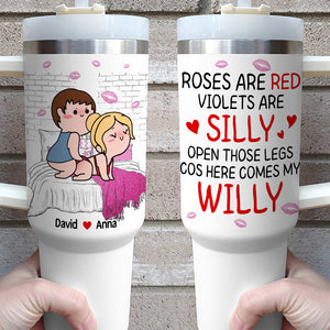 Personalized Gifts For Girlfriend Tumbler Cos Here Comes My Willy - Tumbler Cups - GoDuckee