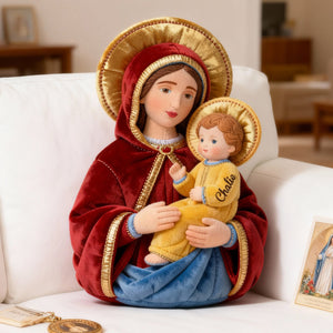 Blessed Virgin Mary Faith Pillow - Personalized Gifts For Christian 04OHLU221225 - Pillow - GoDuckee