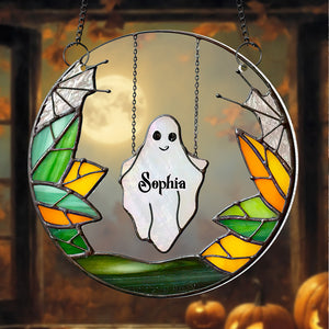 Personalized Gifts For Horror Fans, Ghost Halloween Suncatcher Ornament 08ACDT090924 - Ornament - GoDuckee