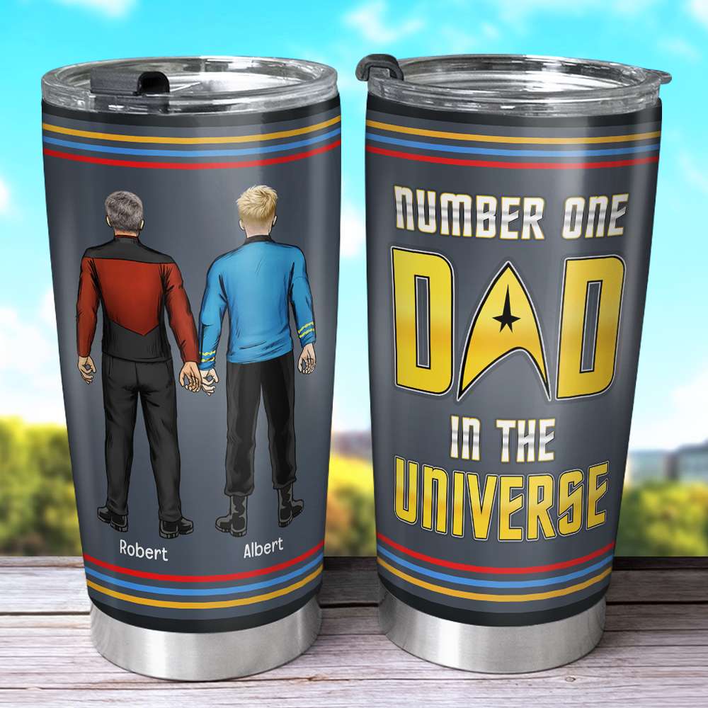 Number One Dad In The Universe Personalized Tumbler TZ-TCTT-01dnqn220523hh - Tumbler Cup - GoDuckee