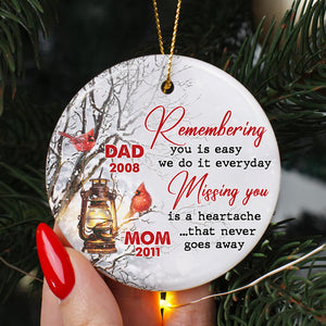 Personalized Memorial Gifts, Christmas Ceramic Ornament 02ACDT171024 - Ornament - GoDuckee