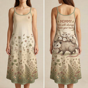 Cute Opossum Mom Suspender Maxi Dress, Personalized Mother's Day Gifts 03qhqn170326 - Dress - GoDuckee