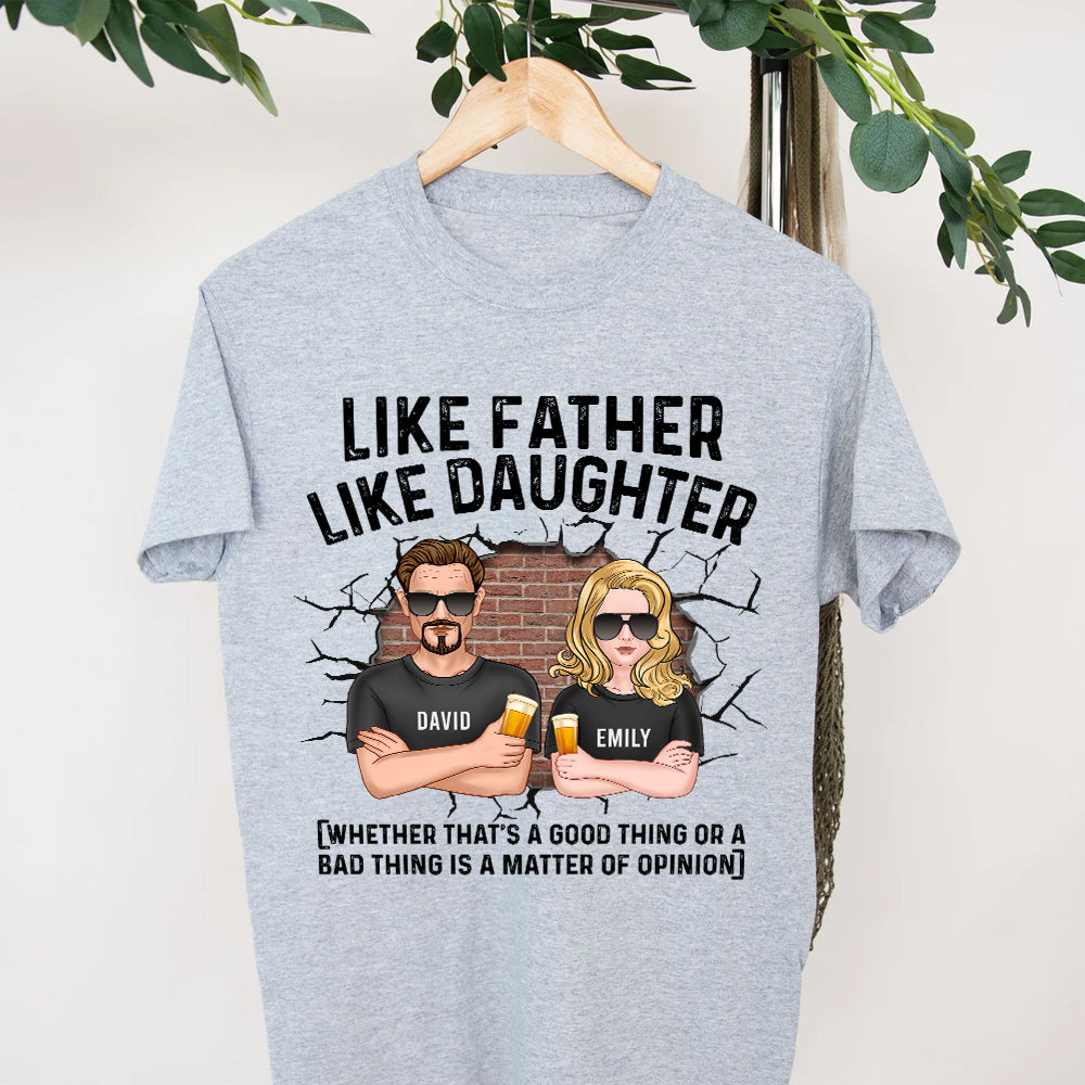 Girl Dad, Gift For Dad, Personalized Shirt, Daughter And Dad Shirt, Fa -  GoDuckee