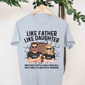 Like Father Like Daughter-Personalized Shirt-06acqn240423tm - Shirts - GoDuckee
