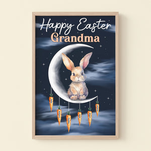 Personalized Gifts For Grandma Canvas Print Happy Easter - Canvas Print - GoDuckee