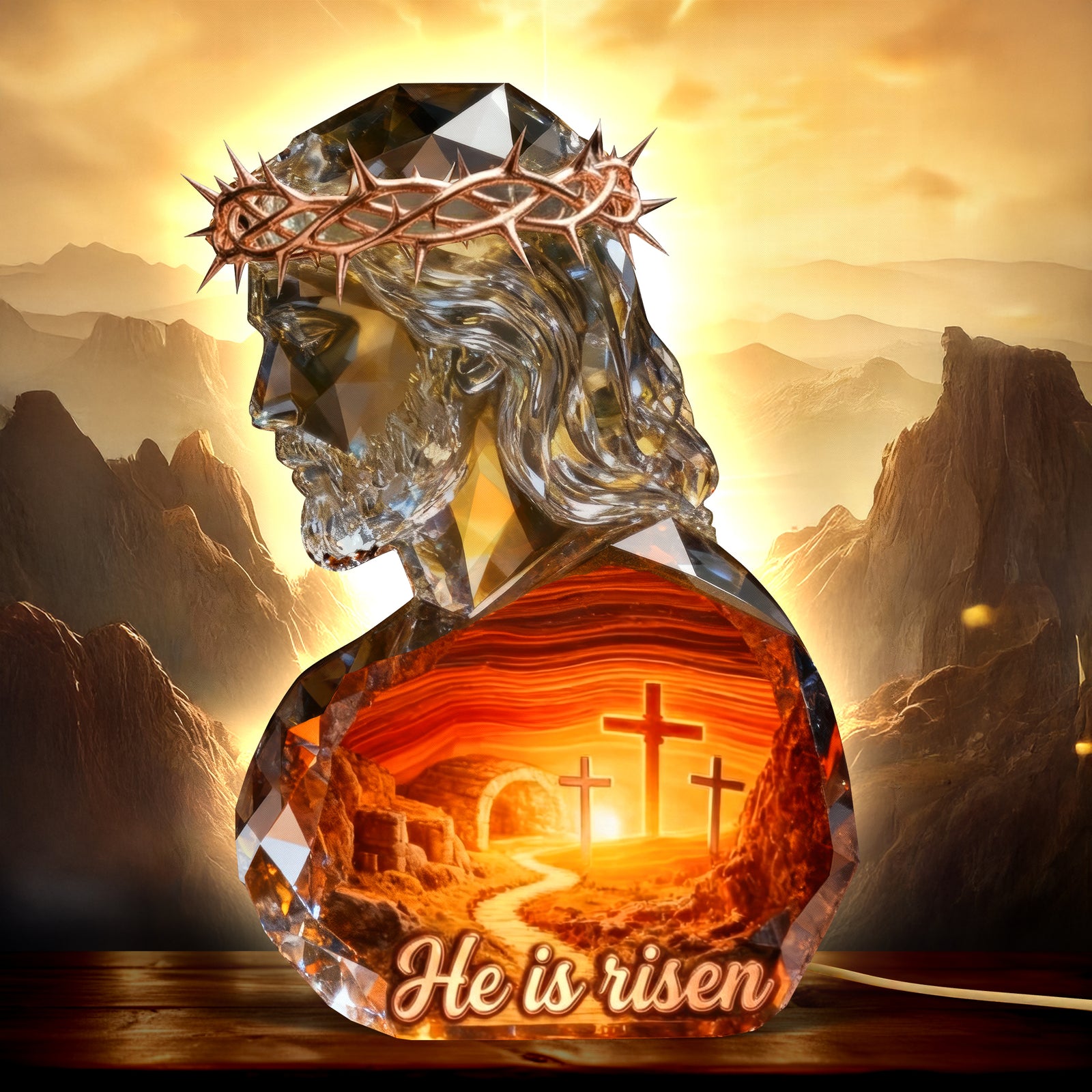 Holy Spirit Resurrection Light Box – Easter Gift for Christians 04qhqn280126 - Light Box - GoDuckee