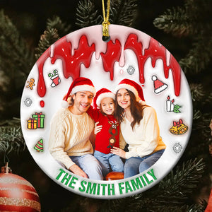 Personalized Custom Photo Gift For Family Christmas Ornament 03KAQN141024 - Ornament - GoDuckee