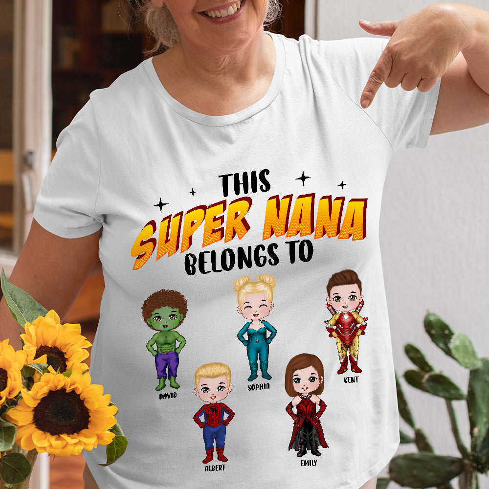 This Super Nana Be Belongs To-Personalized Shirt-05acqn110823pa - Shirts - GoDuckee