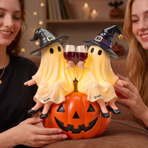 Spooky Ghost Friends Acrylic Light Box - Personalized Halloween Gifts For Friends 03nata310726