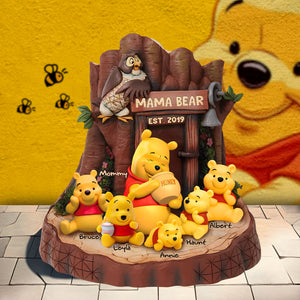 Personalized Gifts For Mom Plaque Mama And Kid Bear 05ohlu030425 - Shaped Plaques - GoDuckee