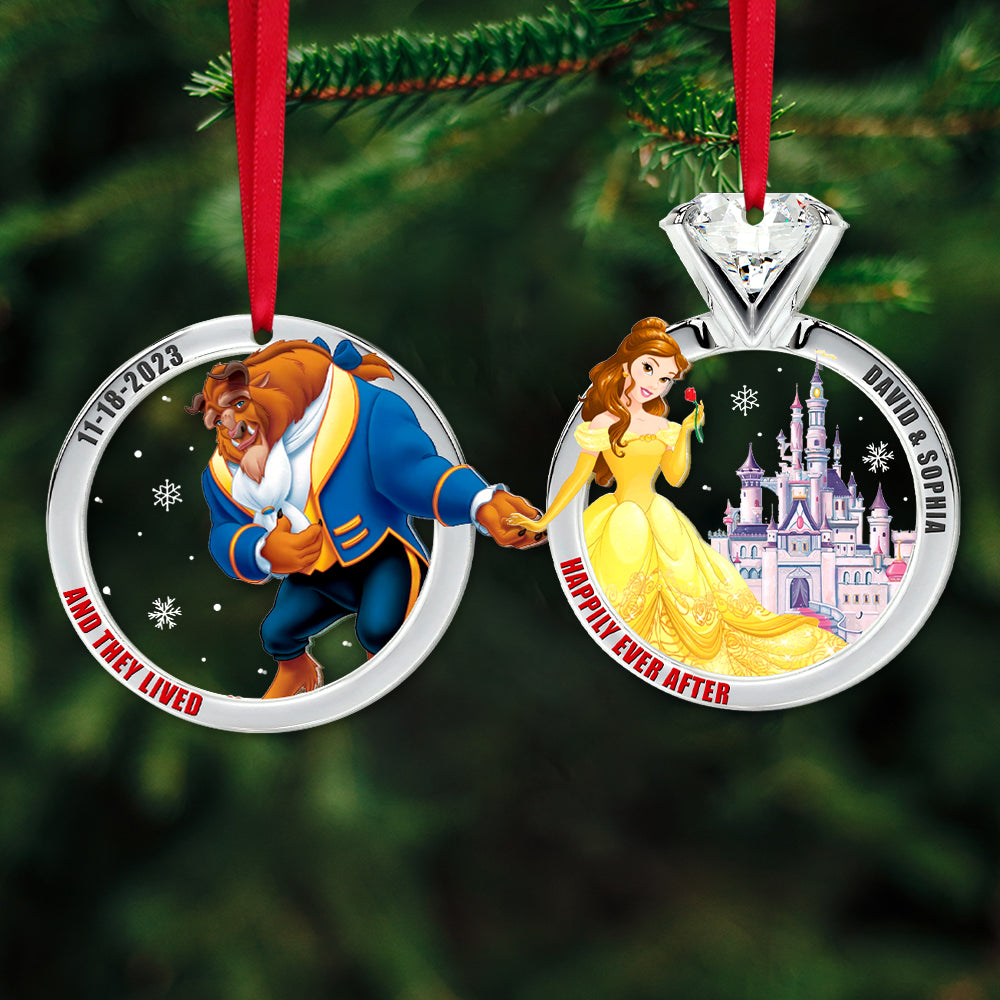Set Of 2 Personalized Ornaments For Couple, PW-04QHTN301023, Christmas Gift, Anniversary Gift Ideas - Ornament - GoDuckee