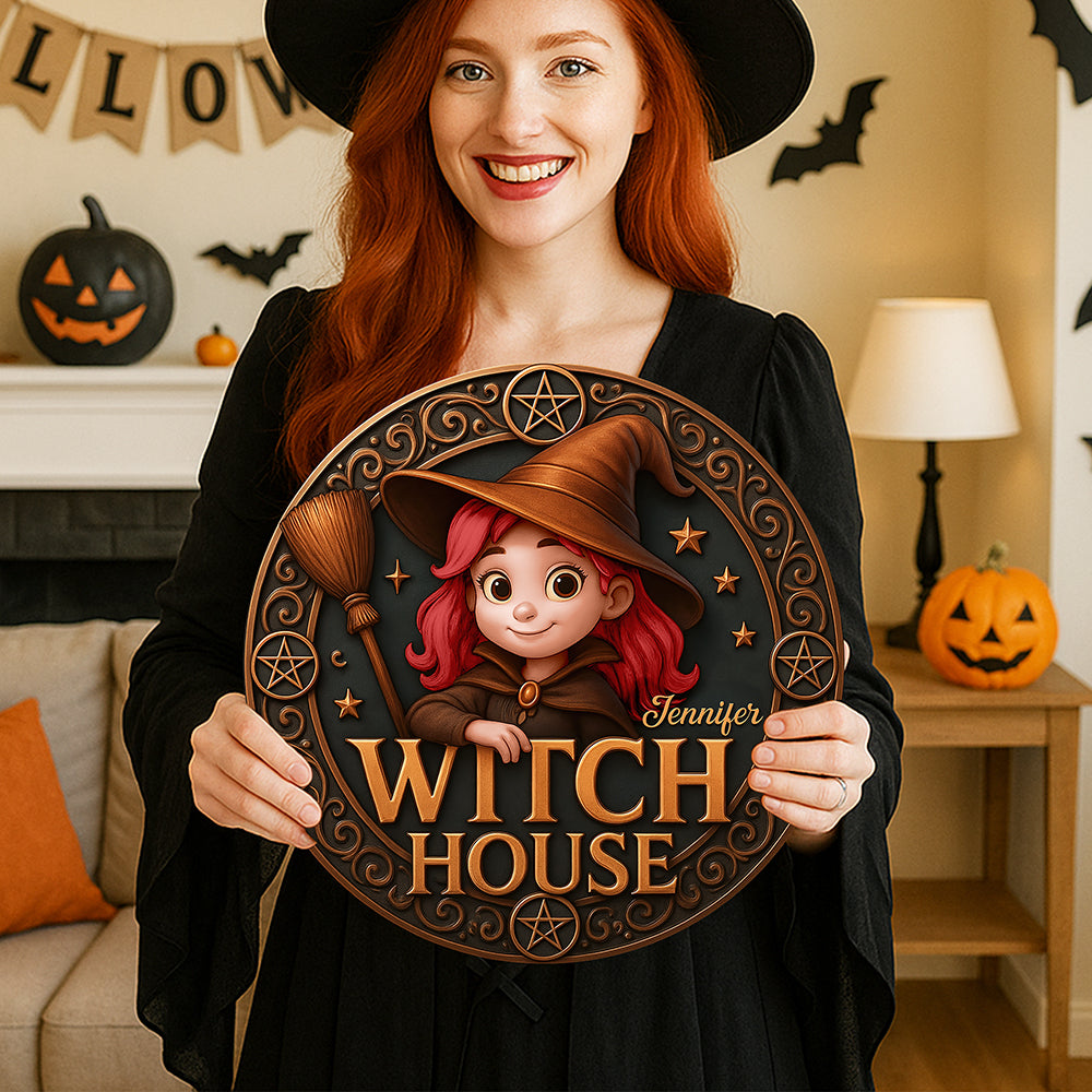 Witch House Wood Sign - Personalized Gifts For Witch Lovers 04toqn160725 - Wood Sign - GoDuckee