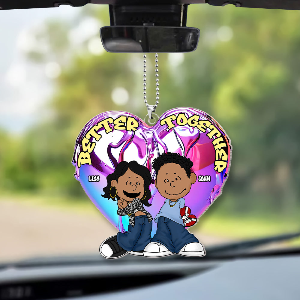 Personalized Gifts For y2k Couple Car Ornament 011OHMH301224HG - Ornament - GoDuckee