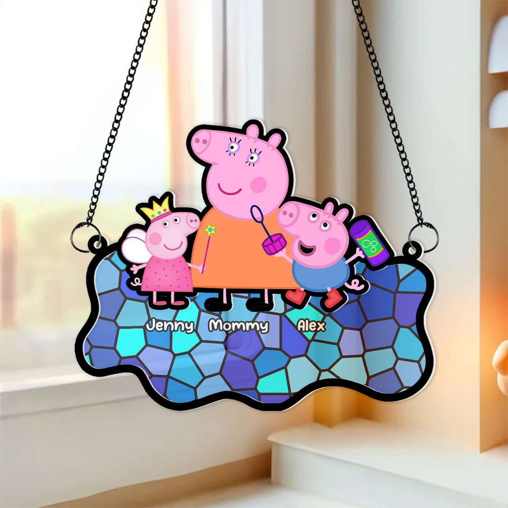 Personalized Gifts For Mom Window Hanging Suncatcher Ornament 05NAMH190225 - Ornament - GoDuckee