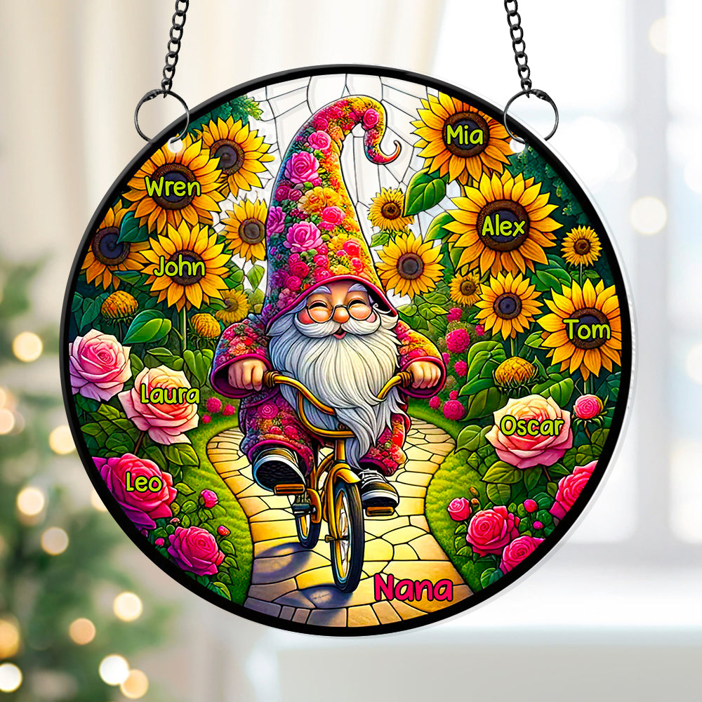 Personalized Gifts For Grandma Suncatcher Ornament 01acdt290824 - Ornament - GoDuckee