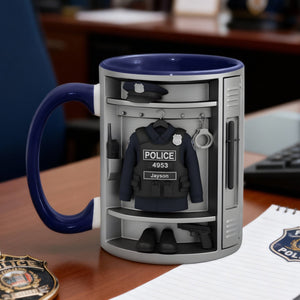 Police Coffee Accent Mug - Personalized Gifts For Police Officers 06kilu221225 - Coffee Mug - GoDuckee