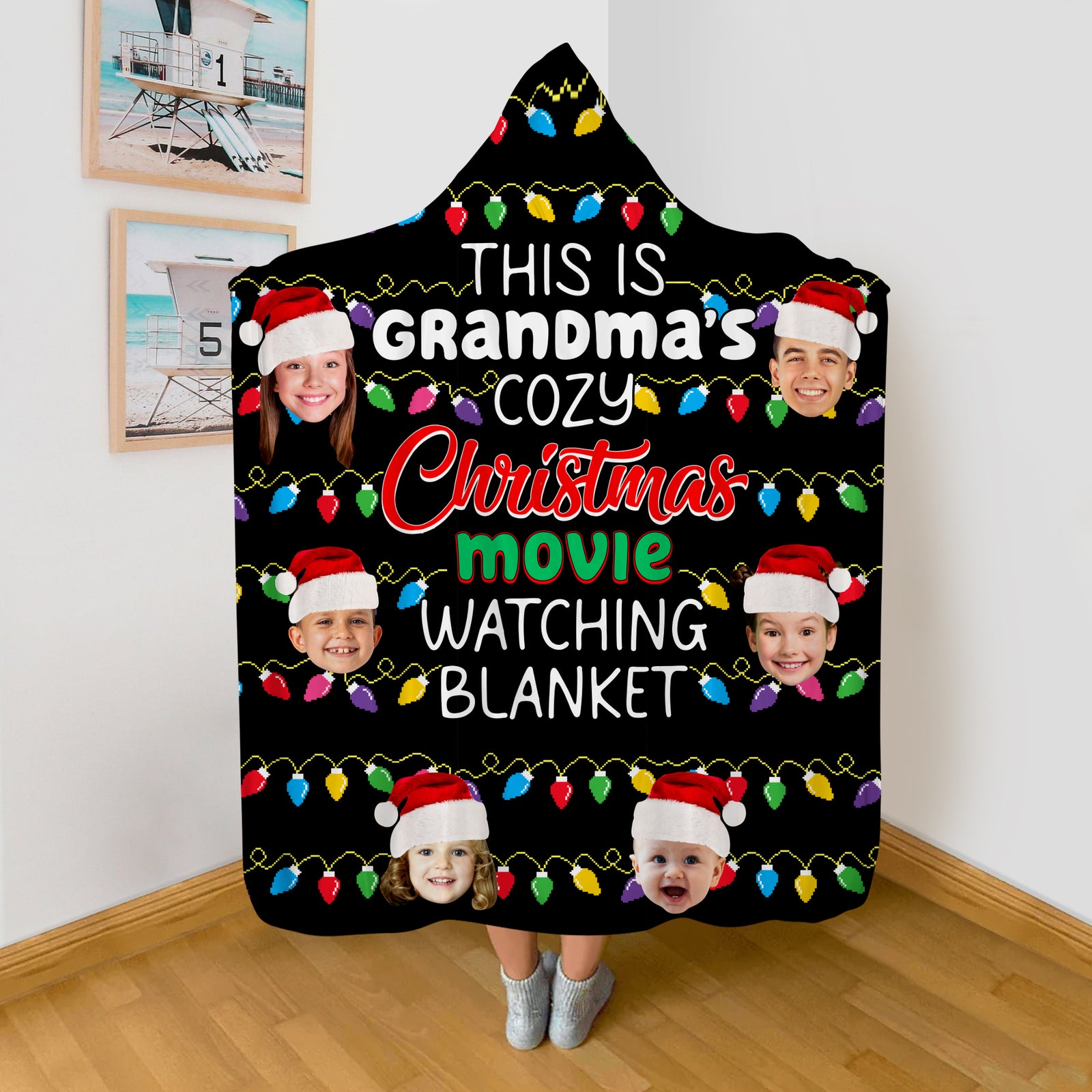 Custom Photo Gifts For Grandma Wearable Blanket Hoodie 01acqn031024 - Blanket - GoDuckee