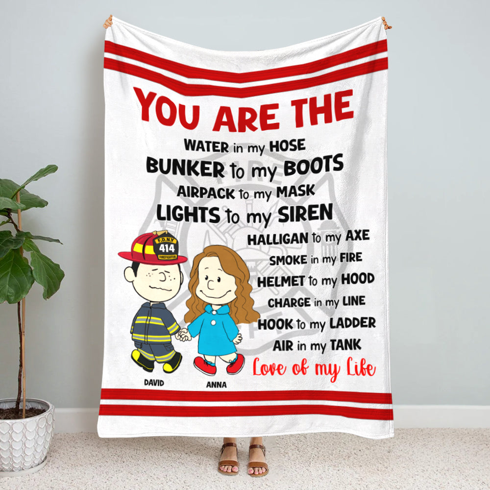 Personalized Gifts For Firefighter Couple Blanket 02qhtn080125da - Blanket - GoDuckee
