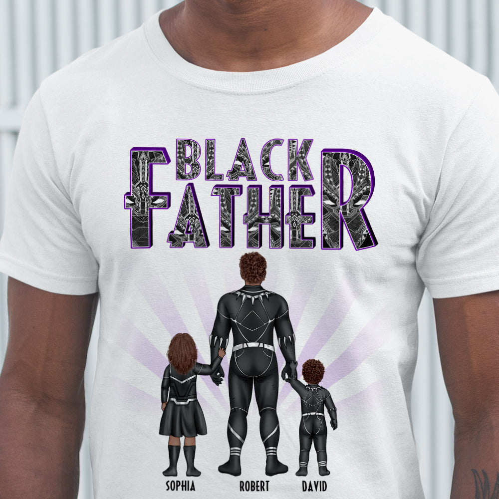 Personalized Dad Shirt Black Father, Gift For Dad T-shirt-06QHQN280323TM - Shirts - GoDuckee