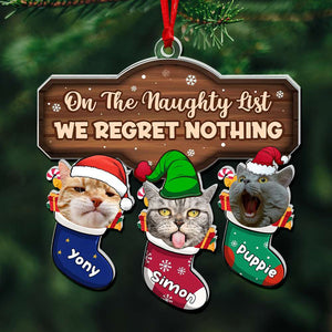 Custom Photo Gifts For Cat Lovers Christmas Acrylic Ornament 03XQLU291024 - Ornament - GoDuckee