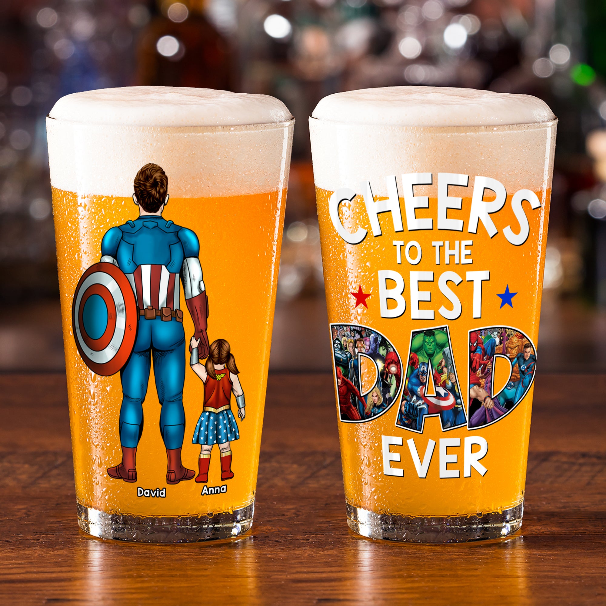 Personalized Gifts For Dad Beer Glass 03qhqn200524pa Father's Day Gift - Drinkware - GoDuckee