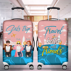 Personalized Gifts For Friends Luggage Cover Girls Trip 02XQLU201224PA - Luggage Covers - GoDuckee