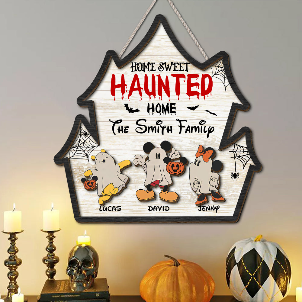 Personalized Gifts For Family Wood Sign 01xqtn150724 Halloween Party Boo Ghost Scary Cartoon - Wood Sign - GoDuckee