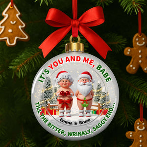 Grumpy Couple Christmas Ornament - Personalized Gift For Couple 04NALU200825 - Ornament - GoDuckee