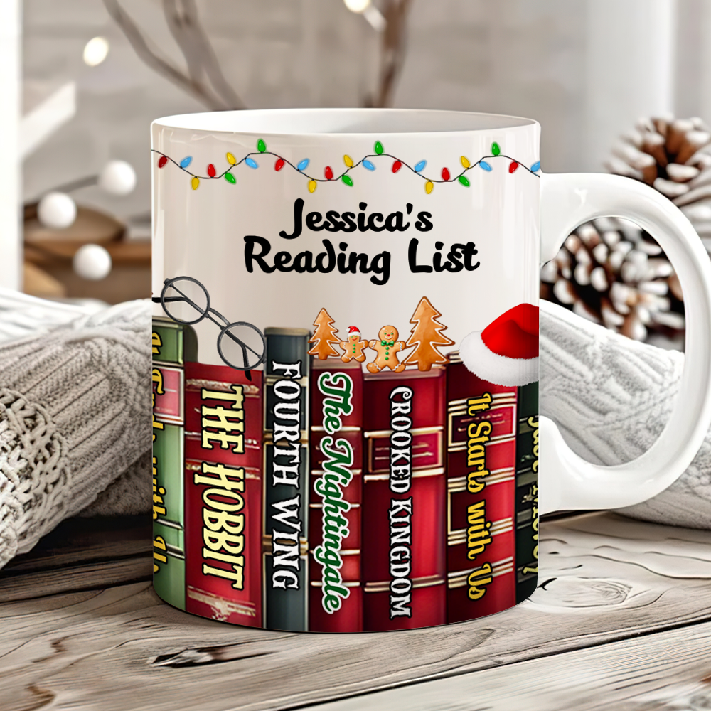 Personalized Gifts For Book Lover Christmas Coffee Mug 03HUPU221124 - Coffee Mug - GoDuckee