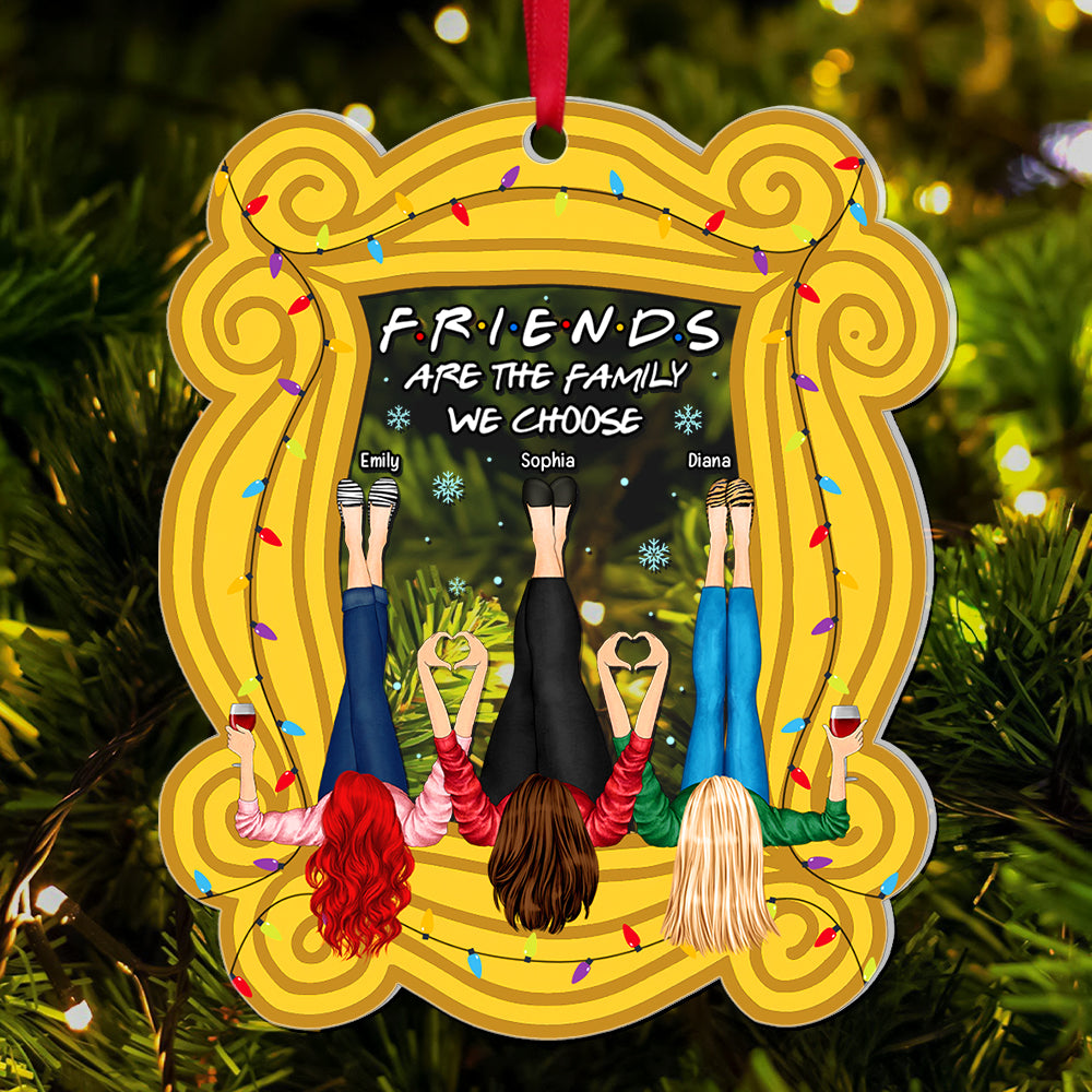 Personalized Gifts For Friends, Friends Are The Family We Choose Acrylic Ornament 05NAQN240924HH - Ornament - GoDuckee